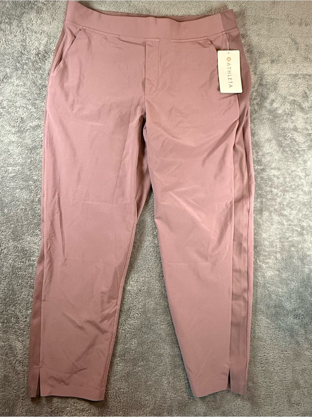 Athleta Brooklyn Ankle Women's Mauve Pull-On Ankle Pants 14